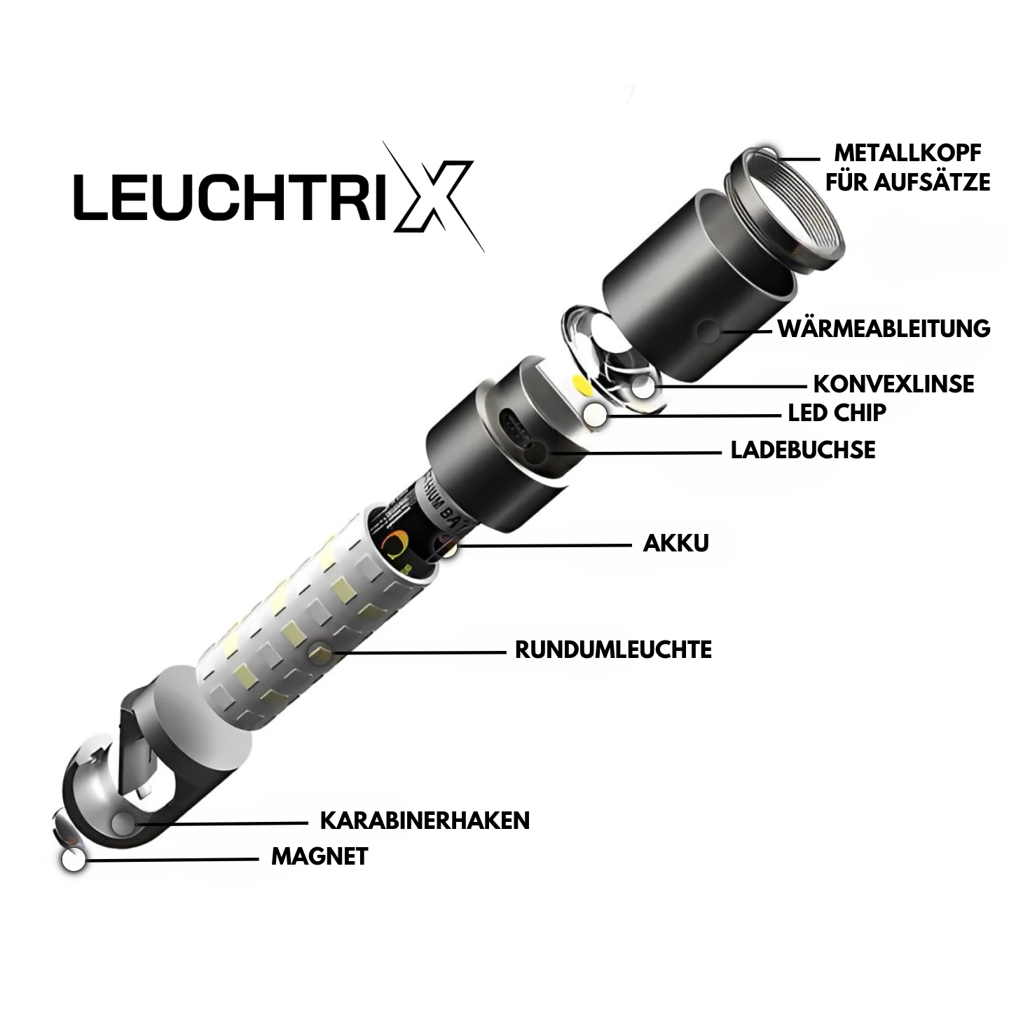 Leuchtrix Multifunktionale Taschenlampe